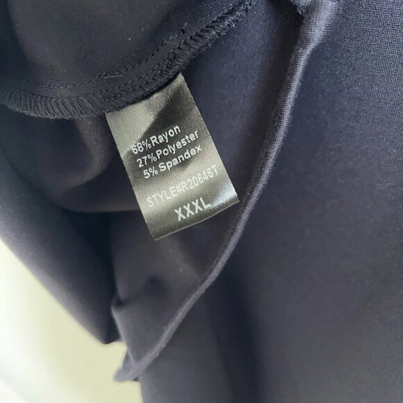 Tuckernuck Navy Blue Square Neck 3/4 Sleeve Top Women's - Picture 6 of 7